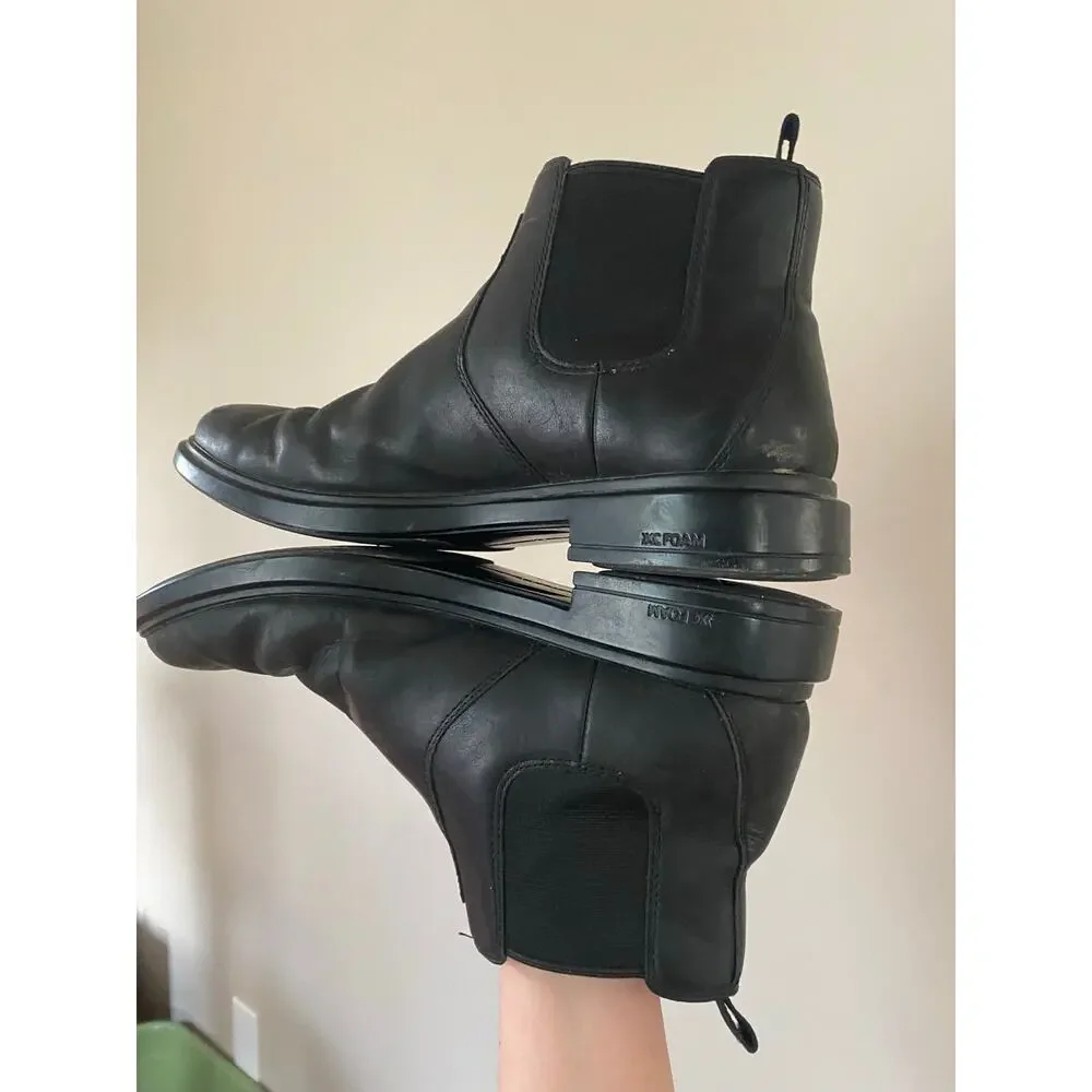 Johnston & Murphy Black Chelsea Boots Waterproof Leather Size 9 XC4
